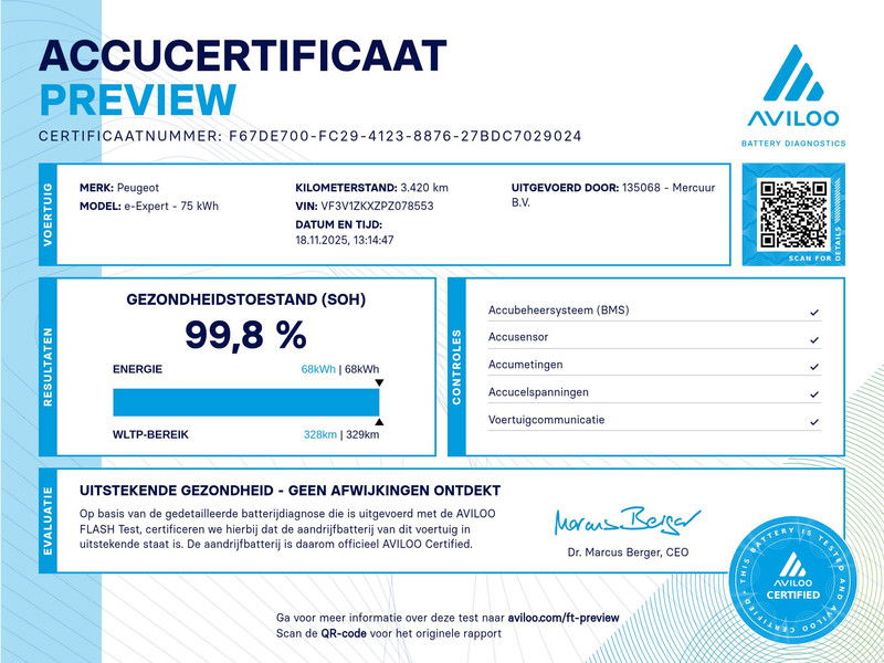 Peugeot e-Expert L2H1 75 kWh
